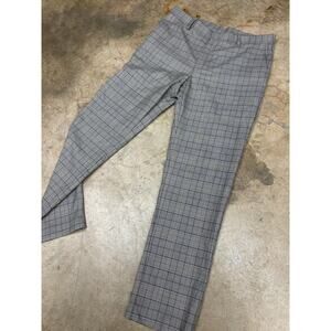 Tommy Hilfiger Men's Chino Pants Gray White Plaid Slim Fit Trousers Size W36X32L